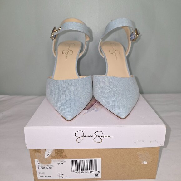 Jessica Simpson Miliny Pump, Lt Blue Denim, Women's Size 11M, New with Box - Picture 2 of 9